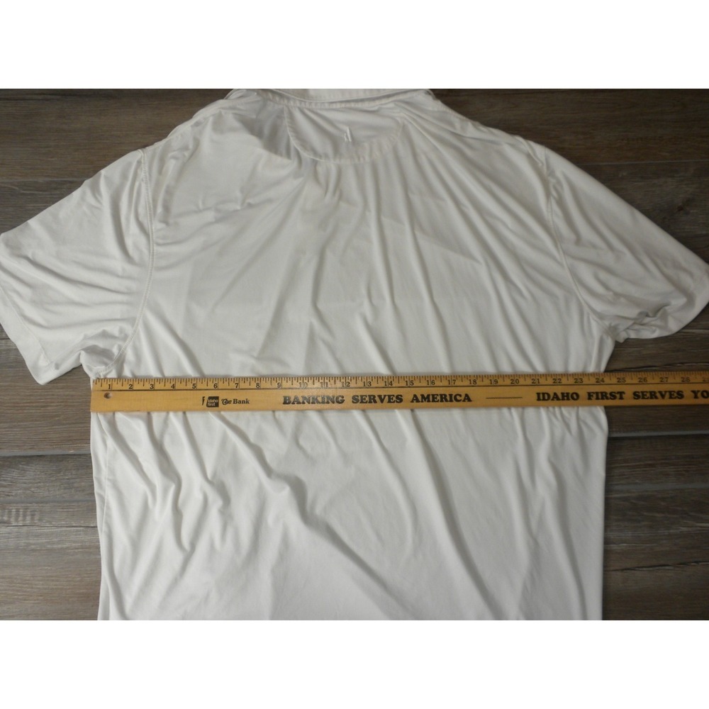 Johnnie-O Polo Shirt Mens XXL White Texas A&M Featherweight UPF 50 Wicking Golf - Picture 5 of 7